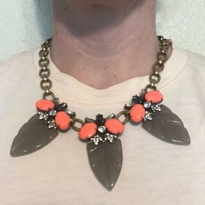 J.Crew crystal leaf necklace